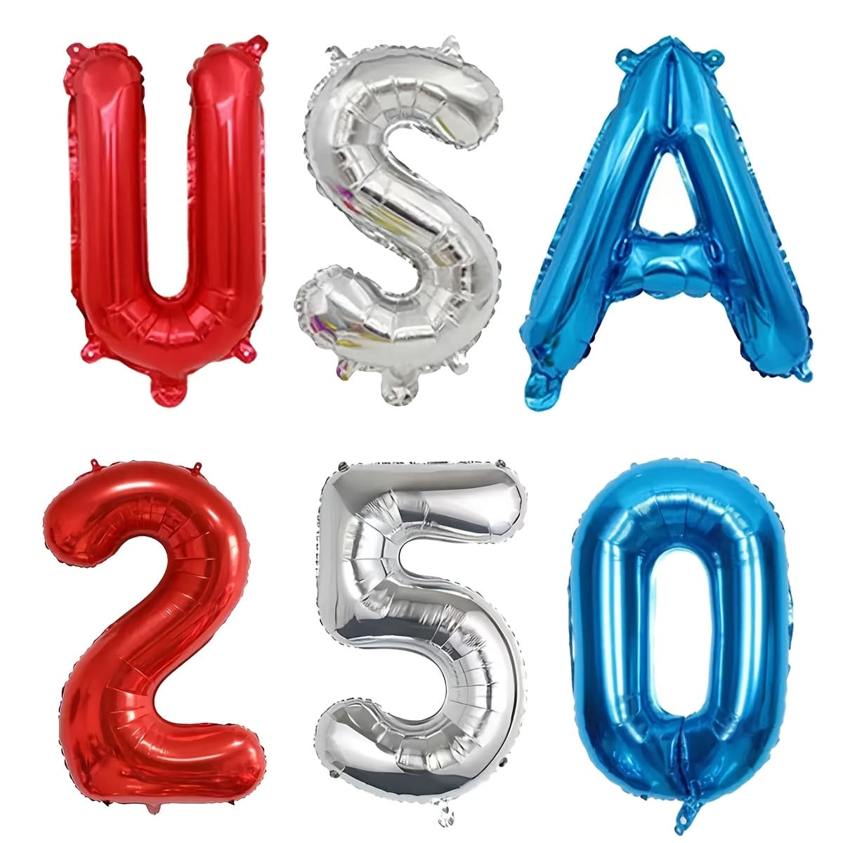 TEMU 16-inch Usa250 Aluminum Film Balloon, National Day And Day Party Decoration Balloon, 250th Anniversary Usa Aluminum Film Balloon