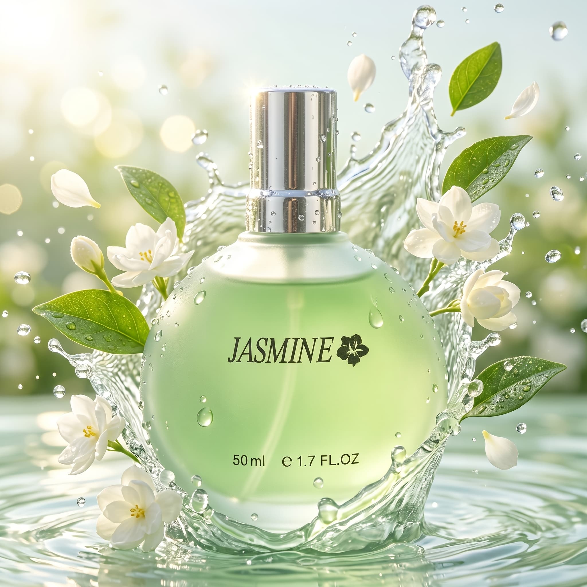 TEMU Jasmine Perfume For Women, 1.69oz, Fresh Fragrance, Frosted Bottle, Long Lasting Unisex Niche Scent, Luxury Wear