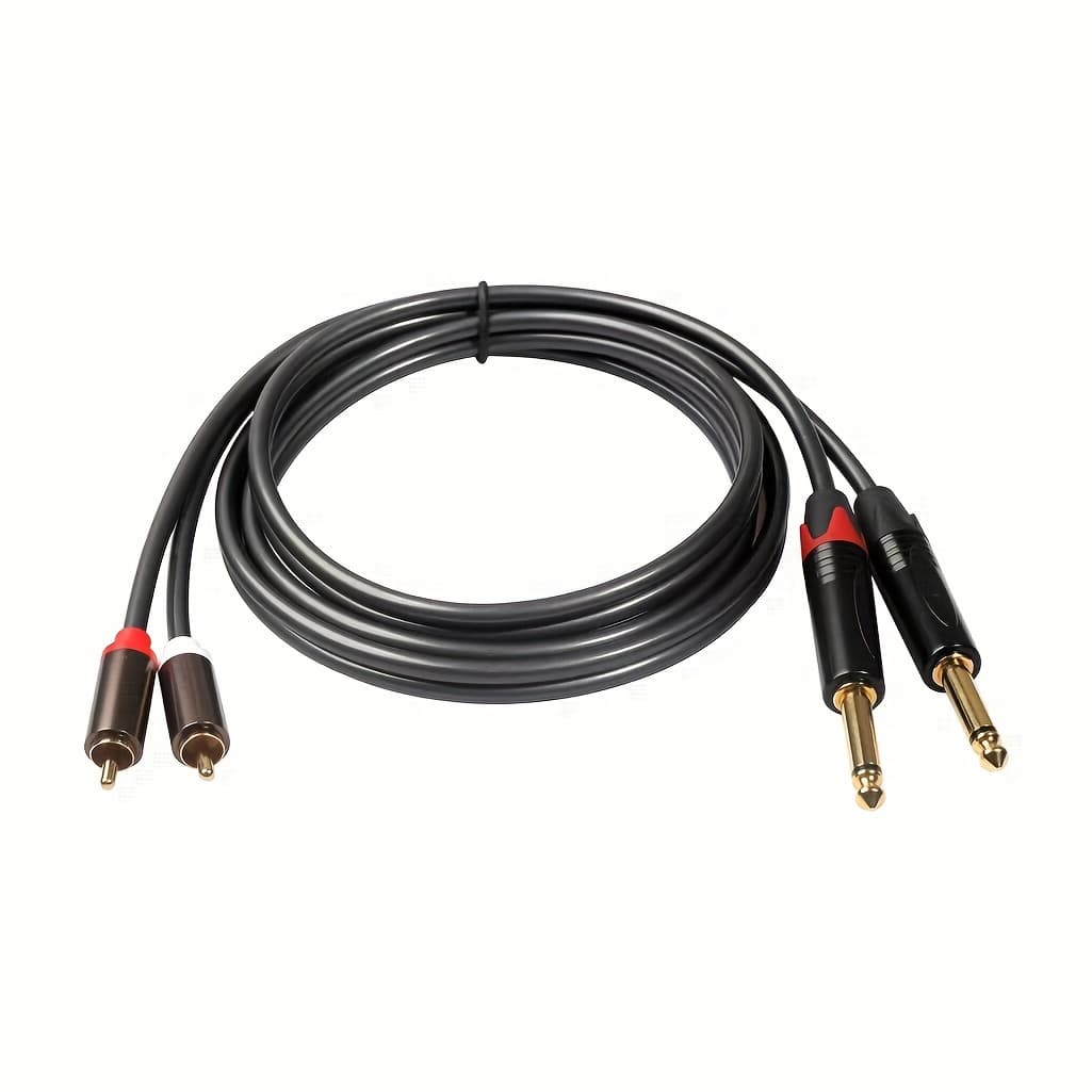 TEMU Double Rca Male Head Turn .35 Male Head 1.5 M