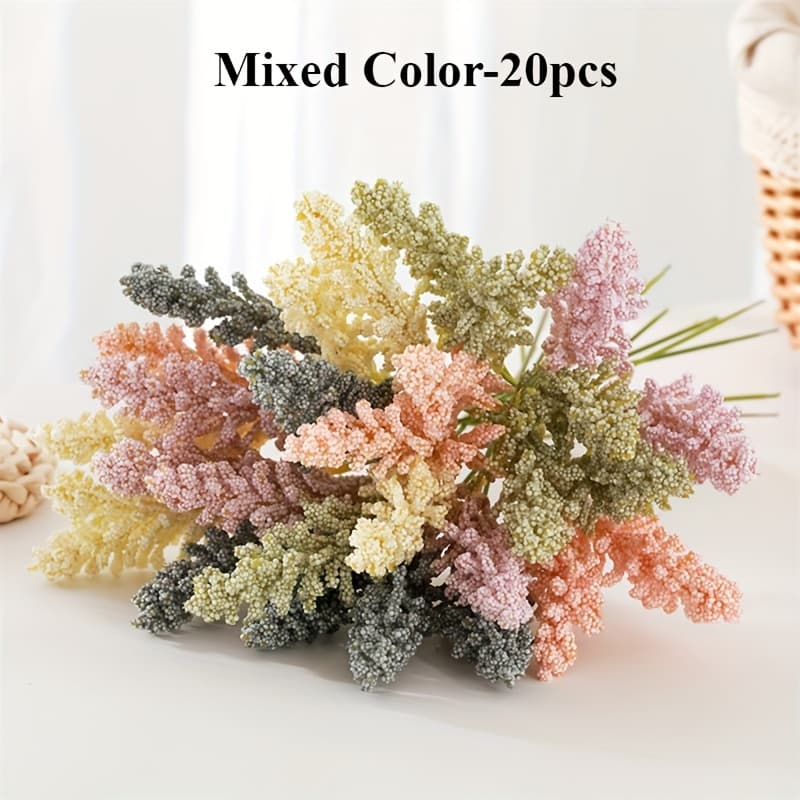 TEMU 10/20pcs Bouquet - Realistic Artificial Flowers For Home & Party Decoration, Ideal For Weddings, Showers, - Long-lasting, Easy-to-assemble Centerpieces
