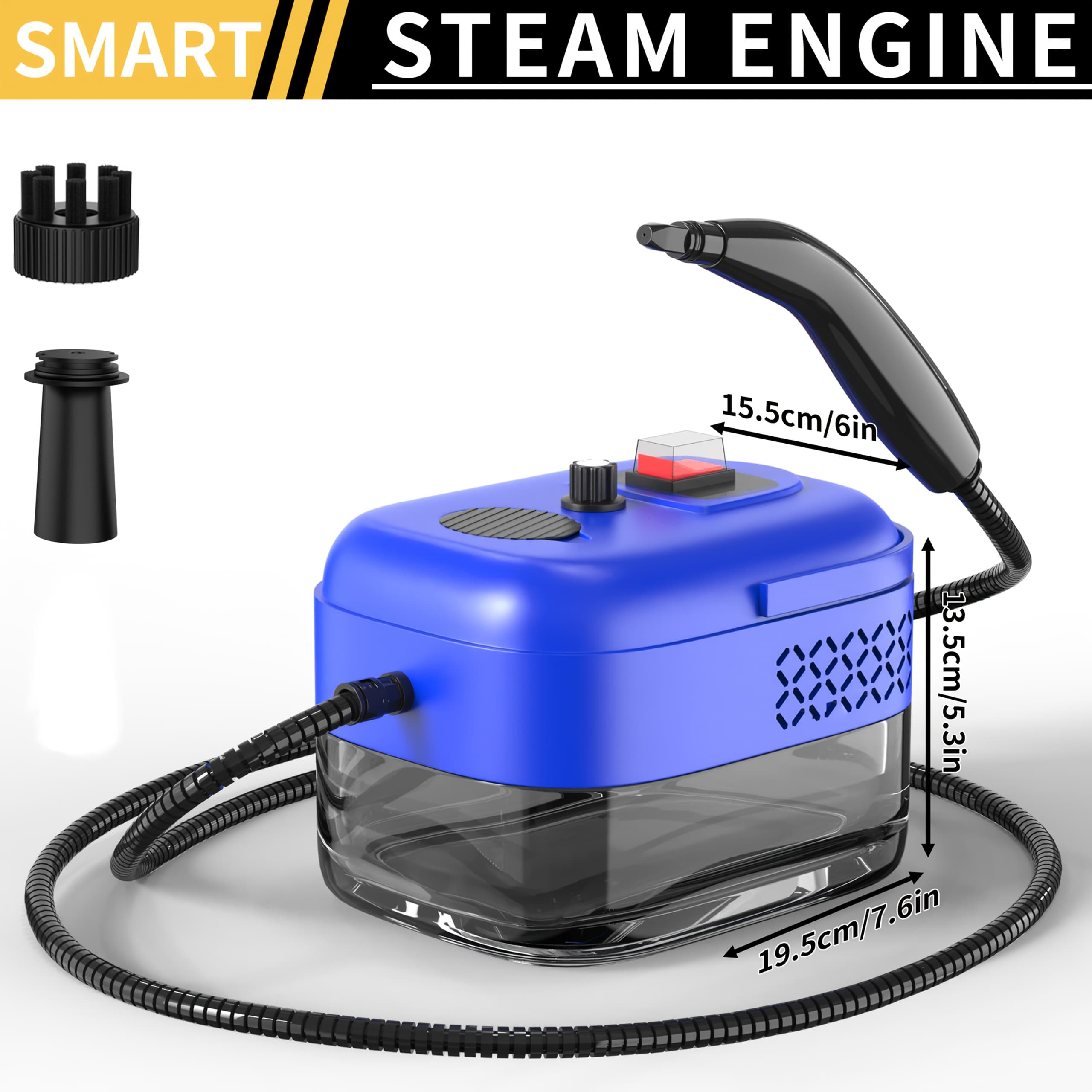 TEMU 1pc Handheld Portable Steam Cleaner High Temperature Pressurized Machine Set For Kitchen Furniture Bathroom Car