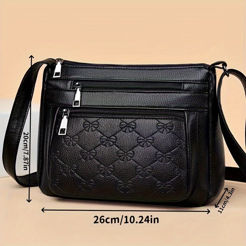 TEMU A Stylish And Practical Crossbody Bag For Women. Sturdy, Resistant To Wear, And Secure. Features A Zipper And An Adjustable Shoulder Strap. Of Holding Mobile Phones, Wallets, Cosmetics, And