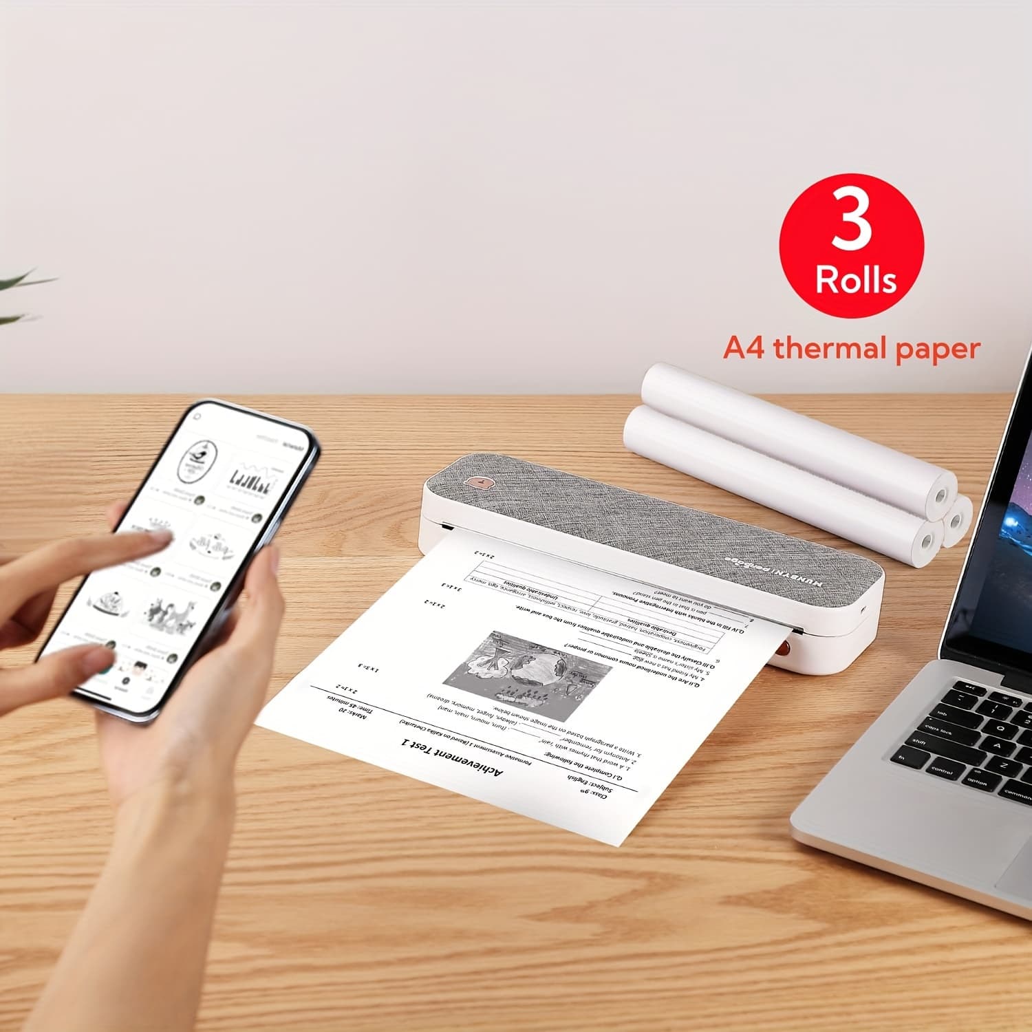 TEMU 3/6 Rolls A4 Size Thermal Paper, For Thermal Printer, Thicker And Is To Make The Printing Quality Better, For Document, Homework, Picture Printing(lasting 5 Years)
