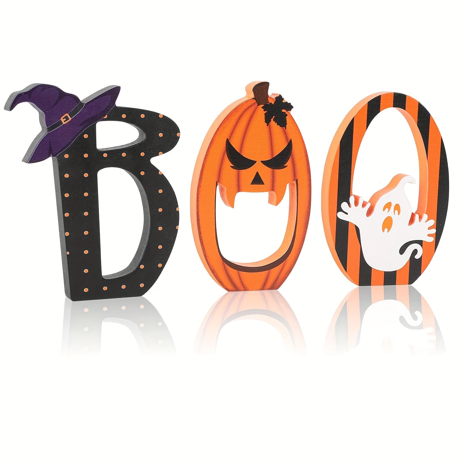 TEMU Set Of 3 Halloween-themed Indoor Table Decor, Featuring A Vintage Black And Orange Tiered Tray With A ' Day' Sign, Perfect For Party Or Home Shelf Display As A Decorative Tabletop Ornament