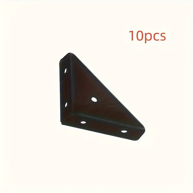 TEMU 10pcs Heavy Duty Angle Brackets: 90° Right Angle Support, 1.3mm Thick Angle Brackets, Durable Furniture Reinforcement Brackets, No Screws