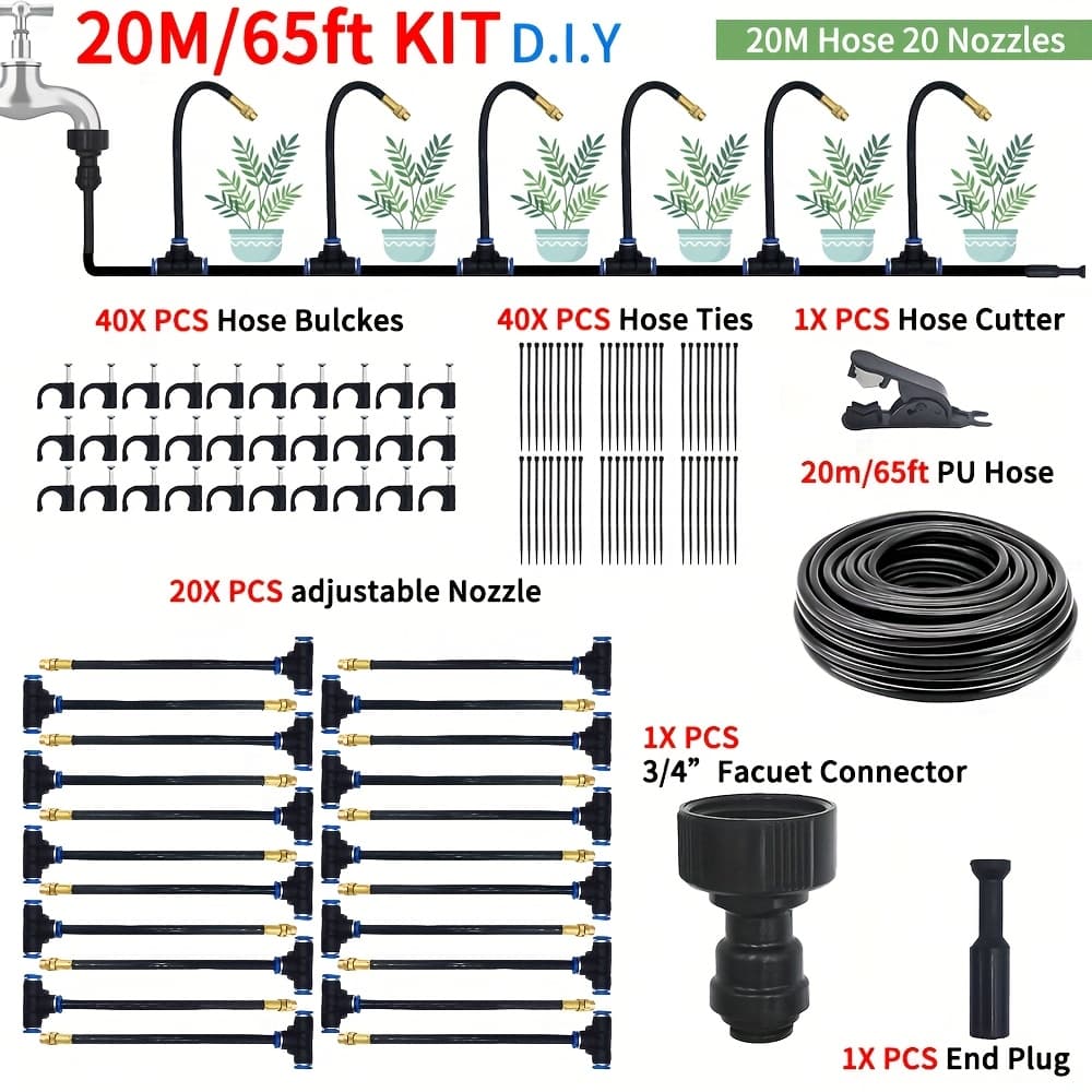 TEMU -yourself Universal Spray Kit For Watering Plants In Greenhouses And Gardens, Ideal For Misting And Cooling Patios