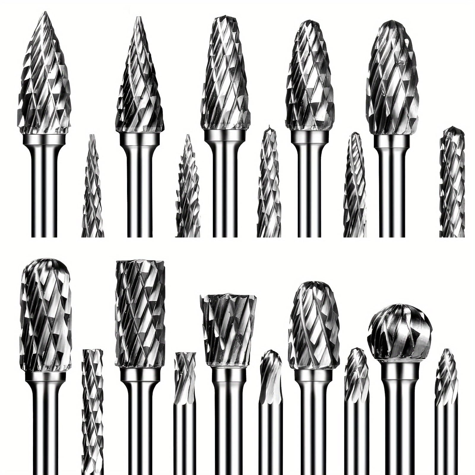 TEMU Set Of 20 Designed For Use With A Rotary Tool Featuring A 1/8" Shank, Suitable For Cutting, Engraving, Drilling, And Polishing Metal