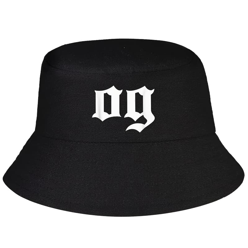 TEMU Og - Cool Old School Hip Hop Badass Bucket Hat Couple Women Casual Bucket Hat