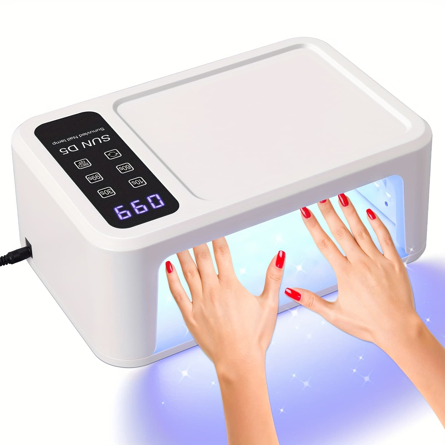 TEMU Professional Nail Dryer With 4 Timer Settings, Safe And For Gel Polish, Featuring An Led Display For Use
