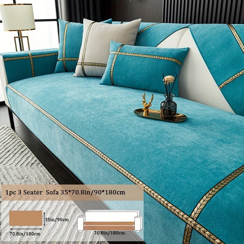TEMU 1pc Of Luxury-style Sofa Cushion, A Pet , Suitable For All With Anti-slip Sofa Cover, Furniture Protection Cover, Ideal For Decorating Bedrooms, Offices, And Living Rooms