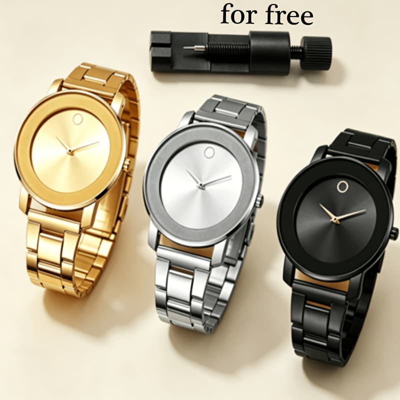 TEMU 3pcs Men's Watch Set, Simple Dial Quartz Watch, Alloy Strap Men's Wristwatch, And Comes With A Free Strap Adjustment Tool.
