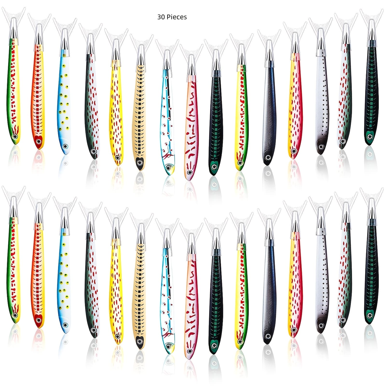 TEMU Fish Pens Ballpoint Pens Cute Fish Pen For Fishing Birthday Party Favors Fish Pen Decoration Party Writing Ballpoint Pen For Office Back To School Christmas Halloween Near Year Gift (30pcs)