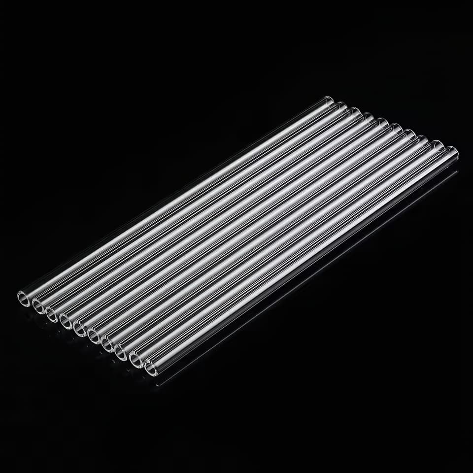 TEMU High Borosilicate Glass Tube, 10mm Outer Diameter, 2mm Thickness, Glass , Transparent And Colorful ( Color Random)tube, Suitable For Art