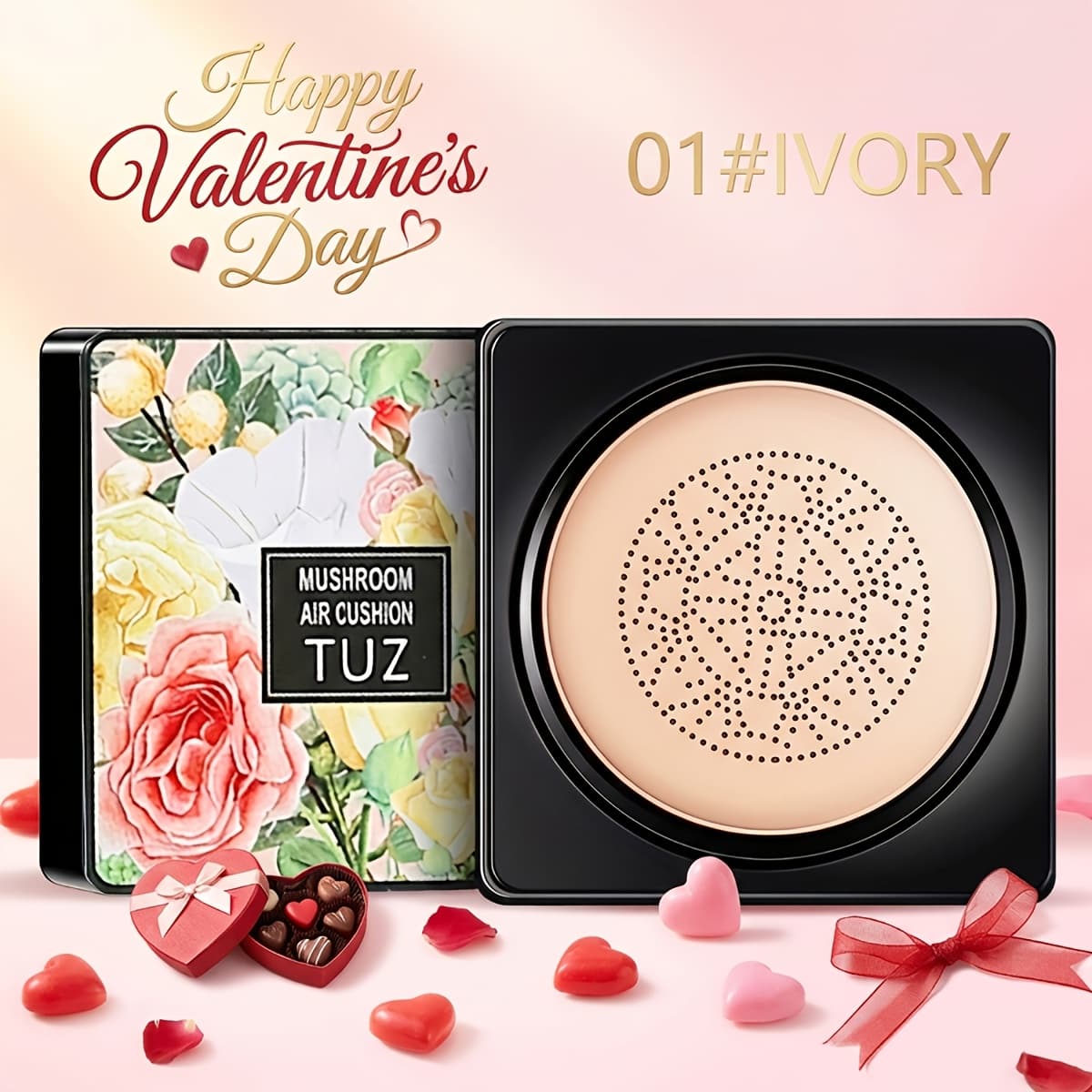 TEMU Local Warehouse 1/2 Box Set, Colors, Featuring A High-quality Makeup Mushroom Head Cushion Foundation Bb/cc Cream That Offers Full Coverage, Long-lasting Moisture
