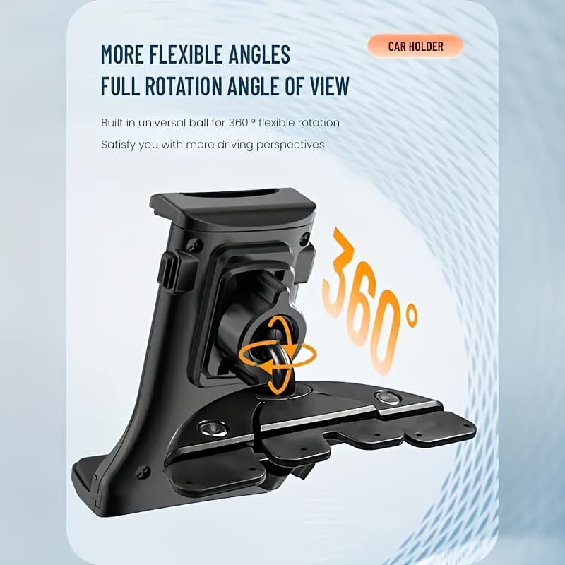 TEMU [car Phone Holder] Adjustable Car Cd Slot Tablet Phone Holder | Compatible With 4-13 Inch Tablets And Phones