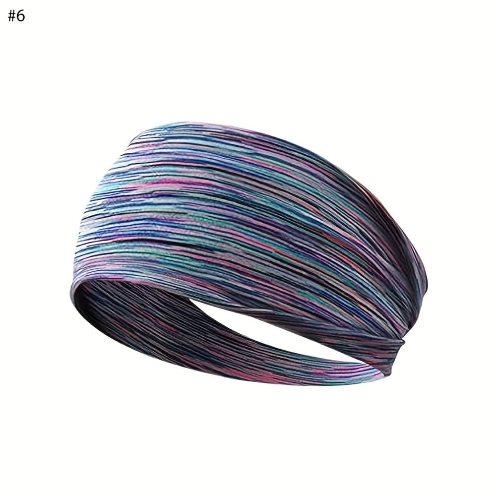 TEMU Women's Workout Headbands Non-slip Sport Sweatbands Yoga Hairbands For Travel Fitness Athletic Elastic Moisture Wicking