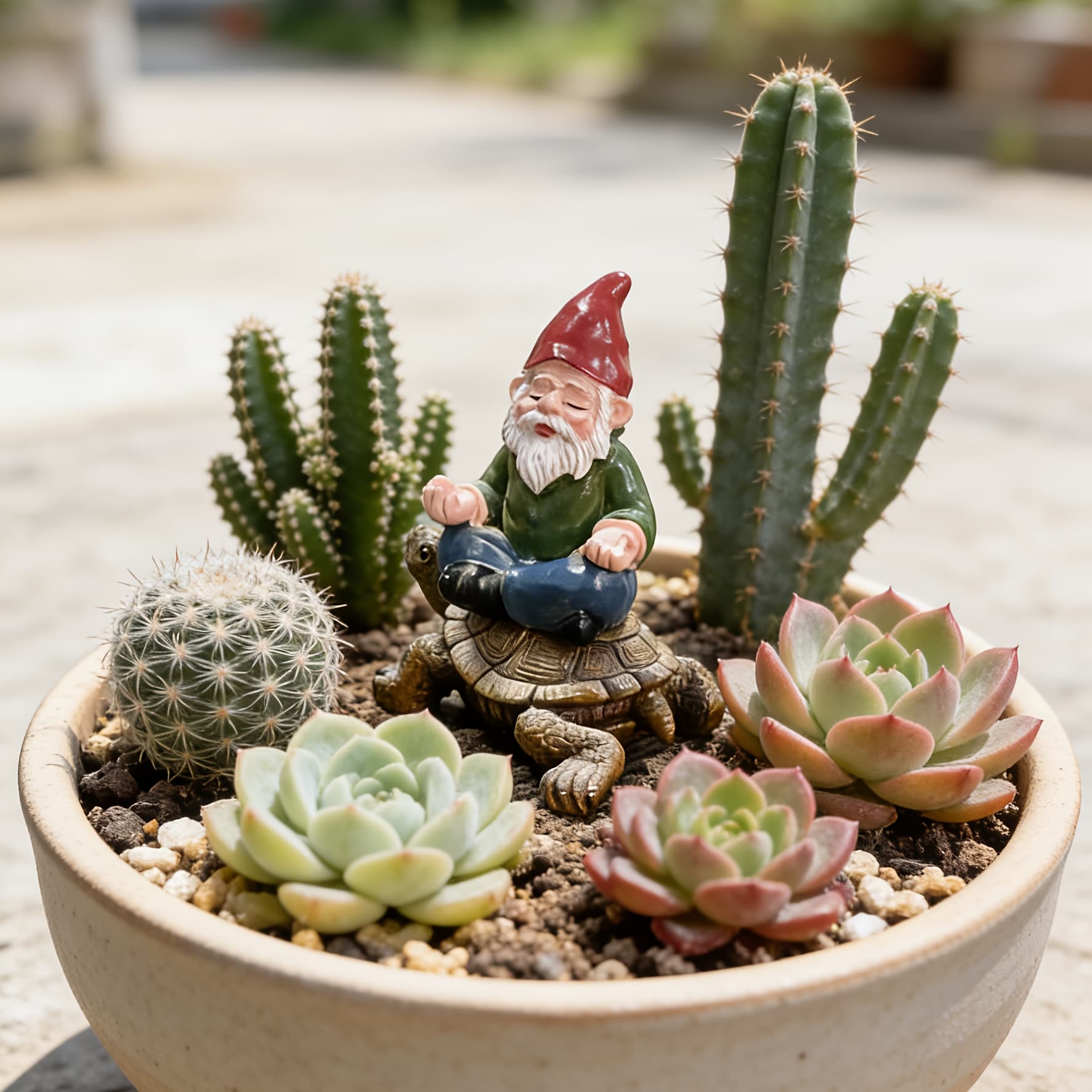 TEMU A Whimsical Gnome Riding A Turtle, A Zen-inspired Ornament For Garden And Lawn Decoration, A -themed Yard Decor, Perfect For Gardening Enthusiasts, Made Of Resin