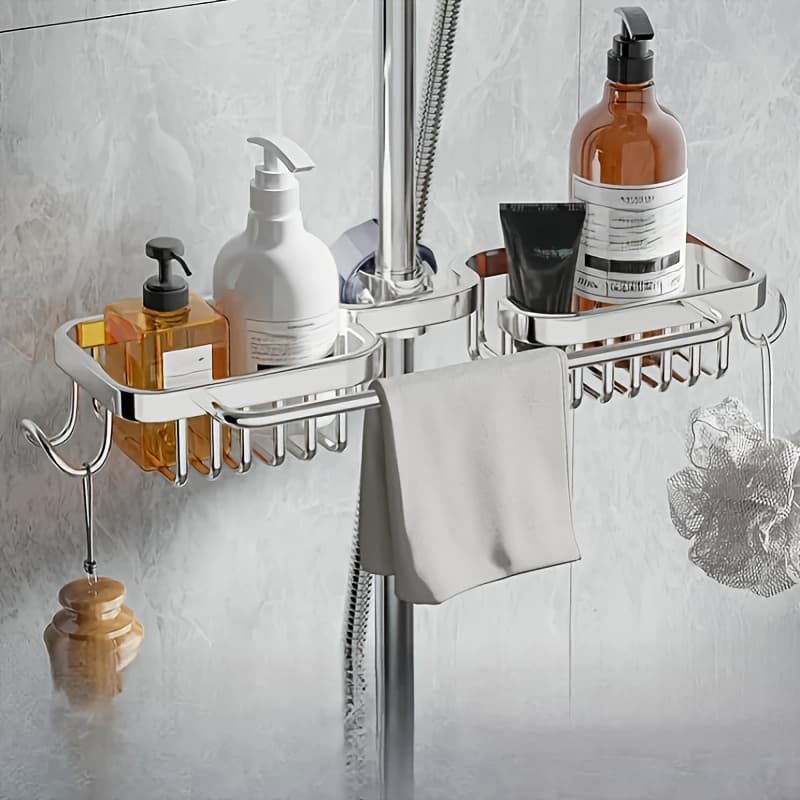 TEMU 1 Bathroom Storage Rack, Shower Head Storage Basket, Shower Head Storage Rack, Suitable For Bathroom Shower Head Kitchen Faucet
