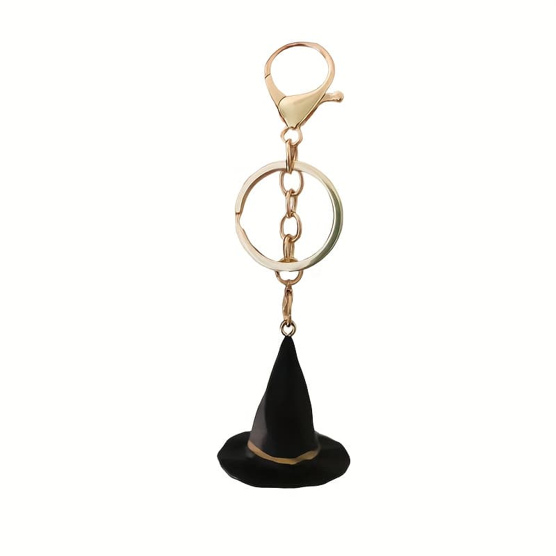 TEMU 1pc Trendy 3d Keychain | Cute Pointed Wizard Hat Bag Charm For Purses, Backpacks & Everyday Additions, Made Of Ferroalloy And Pvc