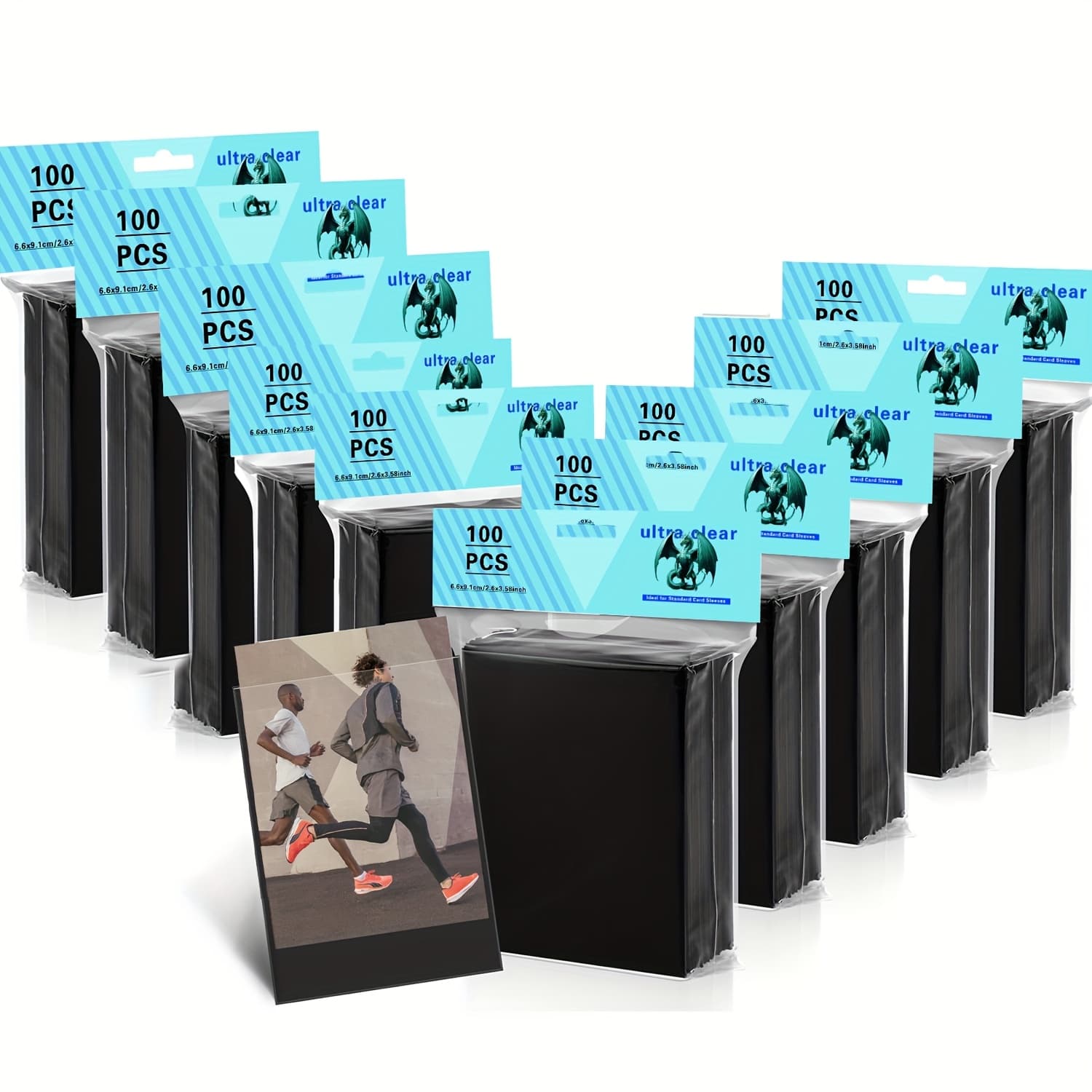 TEMU 1000 Count Black Card Sleeves, 2.5" X 3.5" Standard Cards, Collecting Game Baseball Sports Protective Card Sleeves.