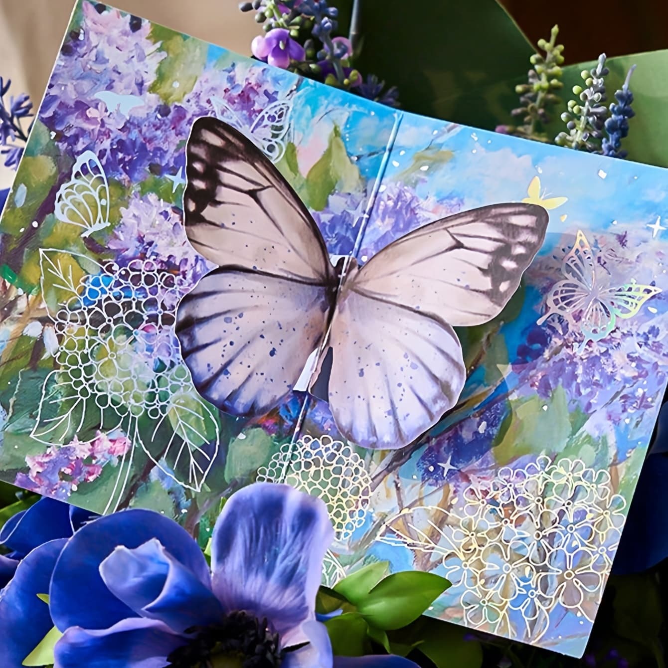 TEMU 3d Pop-up Greeting Card With Envelope - Foldable Celebration Card For Birthdays, Weddings, Anniversaries, Valentine's Day, And More | Elegant Design For Special Occasions