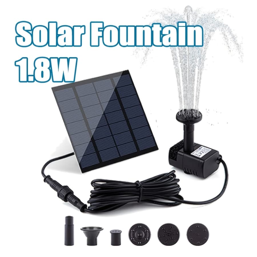 TEMU Solar Bird Bath Fountain Outdoor, Ipx8 Waterproof Solar Powered Fountain Pump, Spray Water Feature For Garden Patio Courtyard Pond Decoration