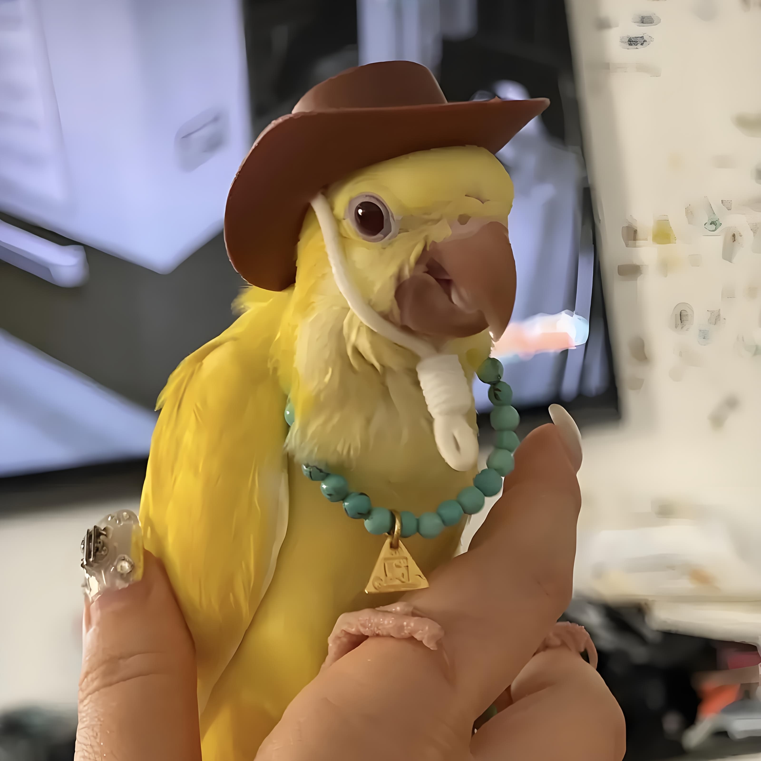 TEMU Western Cowboy Hat For Pets | Hamster Hat Accessory - Perfect For Parrots, , Lizards, Teddy & Frogs – Creative Costume Prop With /chick Design