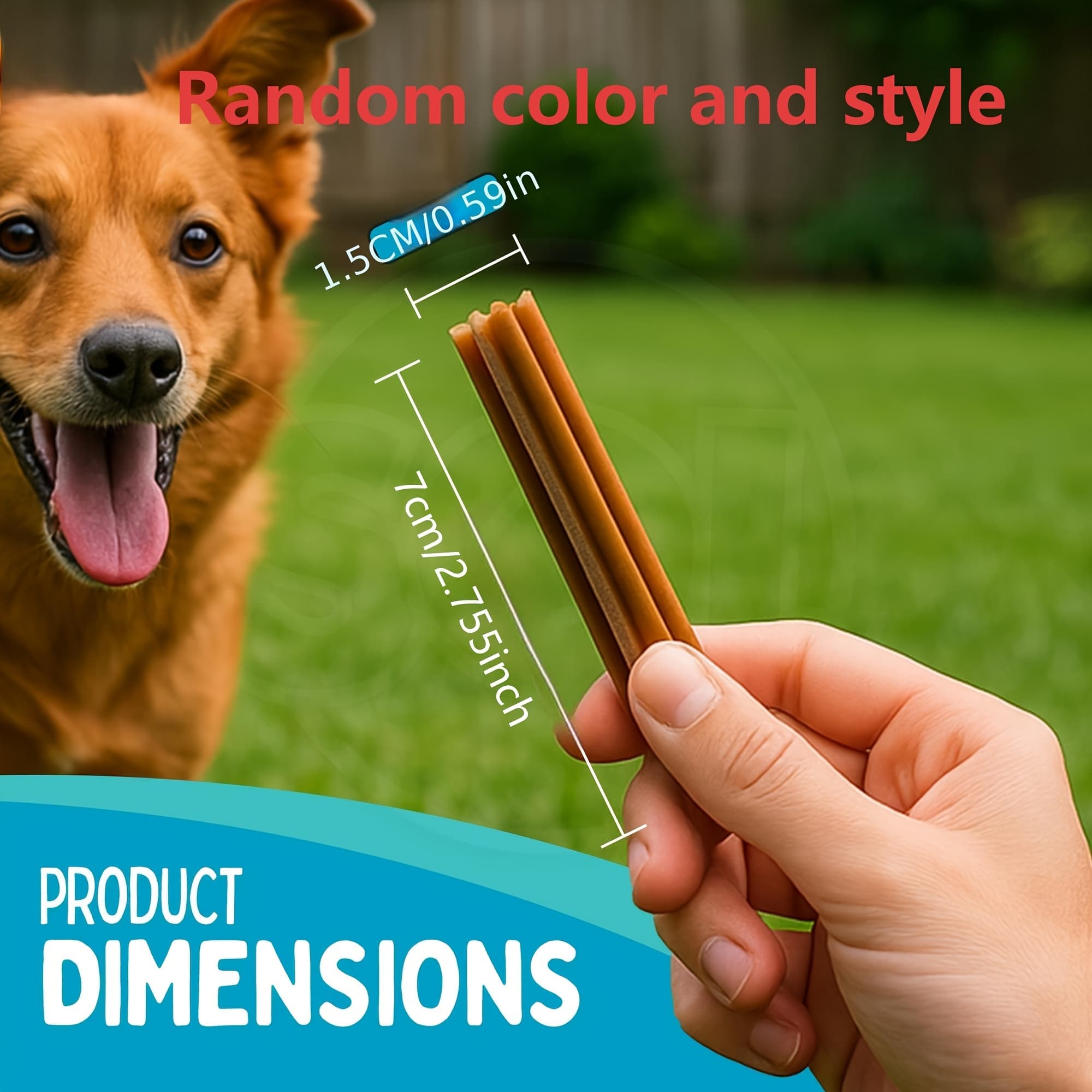 TEMU 8pcs Dog Dental Sticks For Daily Teeth Cleaning, Suitable For Small, Medium, And Large Breeds,random Color, Style, And Pattern