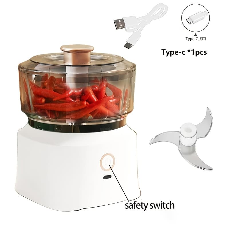 TEMU Electric Meat Grinder, Multifunctional Food Processor, Suitable For Stirring, Filling, And Grinding Garlic And Chili, Meeting Needs