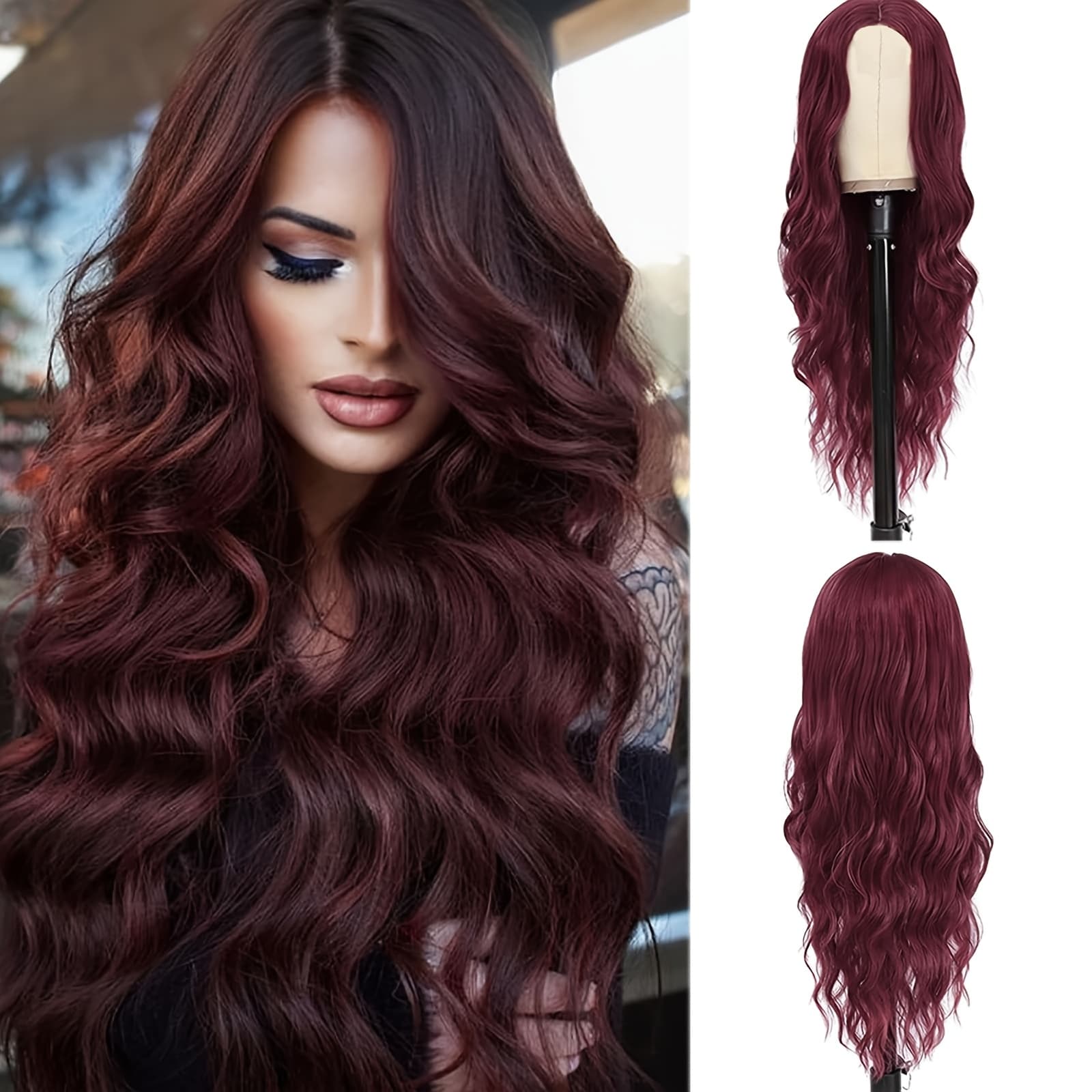 TEMU 28-inch Body Wave Wig For Women - Soft, Realistic & Textured With Natural Look, Perfect For Daily Wear & Special Occasions