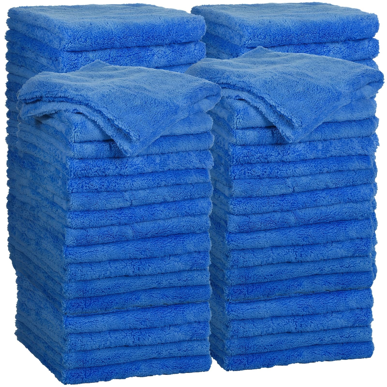 TEMU 30pcs Edgeless Microfiber Plush Towels For Cars Detailing Drying Wash Polishing Towel Plush Absorbent Microfiber Plush Microfiber Cleaning Cloths For Cars, 500 Gsm, 16 X 16 Inch(dark Blue)