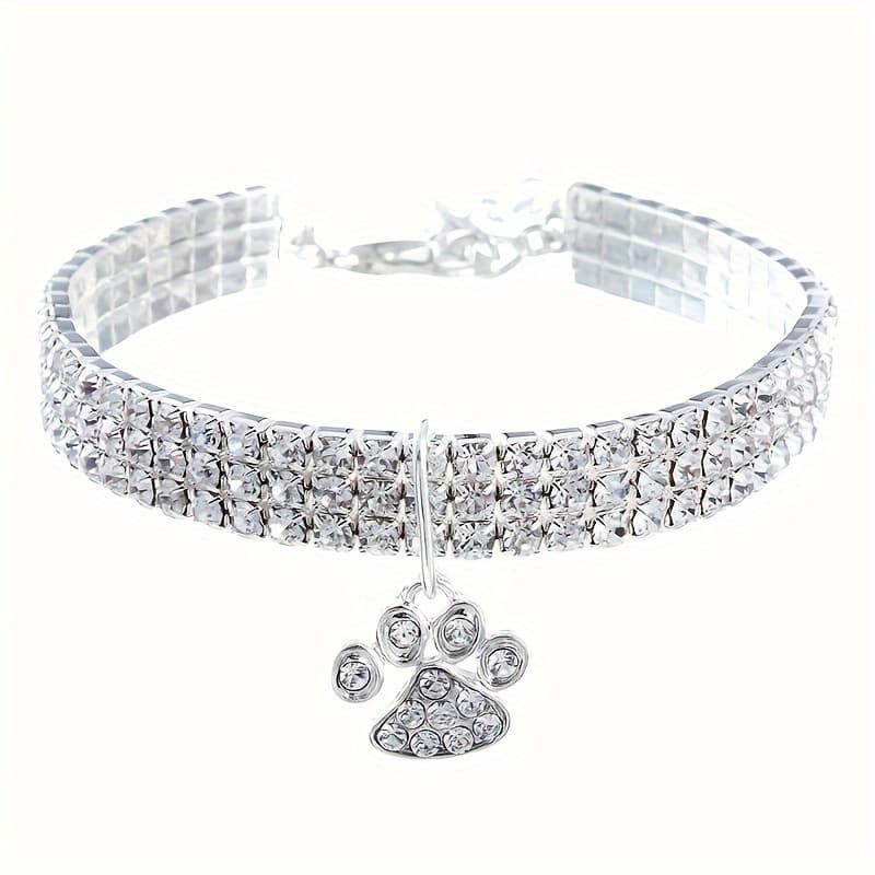 TEMU Pet Jewelry Alloy Claw Pendant Pet Necklace With 3 Of Cat Collar