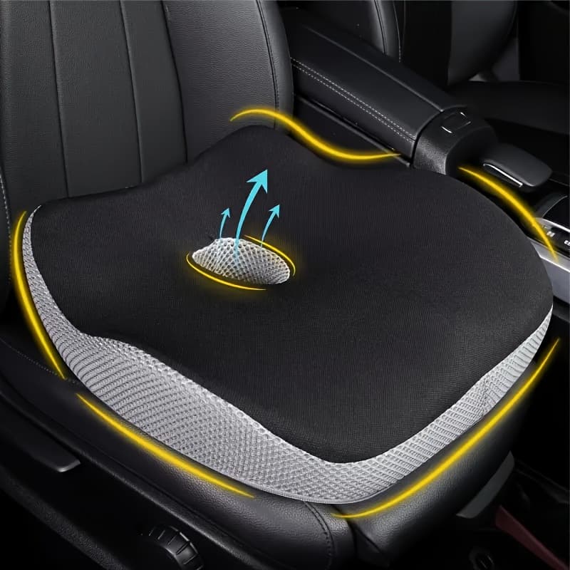 TEMU Relax Donut Dual-color Seat Cushion | Pad - Suitable For Office/home Chairs, Cars, Wheelchairs Long Sitting, Hip Pressure Relief, Ultra-dense, Ergonomic Oval Design, ,