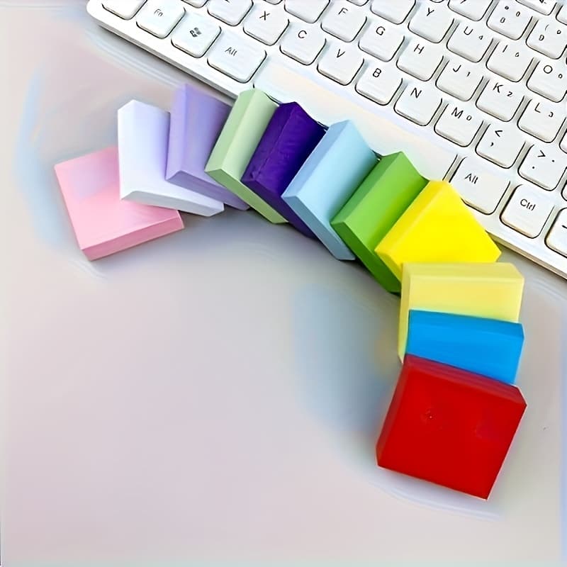 TEMU 500 Copies Colorful Square Mini Sticky Notes, Self Adhesive Memo Pads, Perfect For Office, School, And Home Reminders, Indispensable For