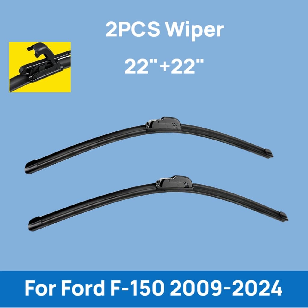 TEMU Set Of 2 Silent And Easy-to-install Windshield Wipers, Measuring 22 Inches Each, Designed For All And Made As Durable Replacements For The For Ford Models From 2009 To 2024