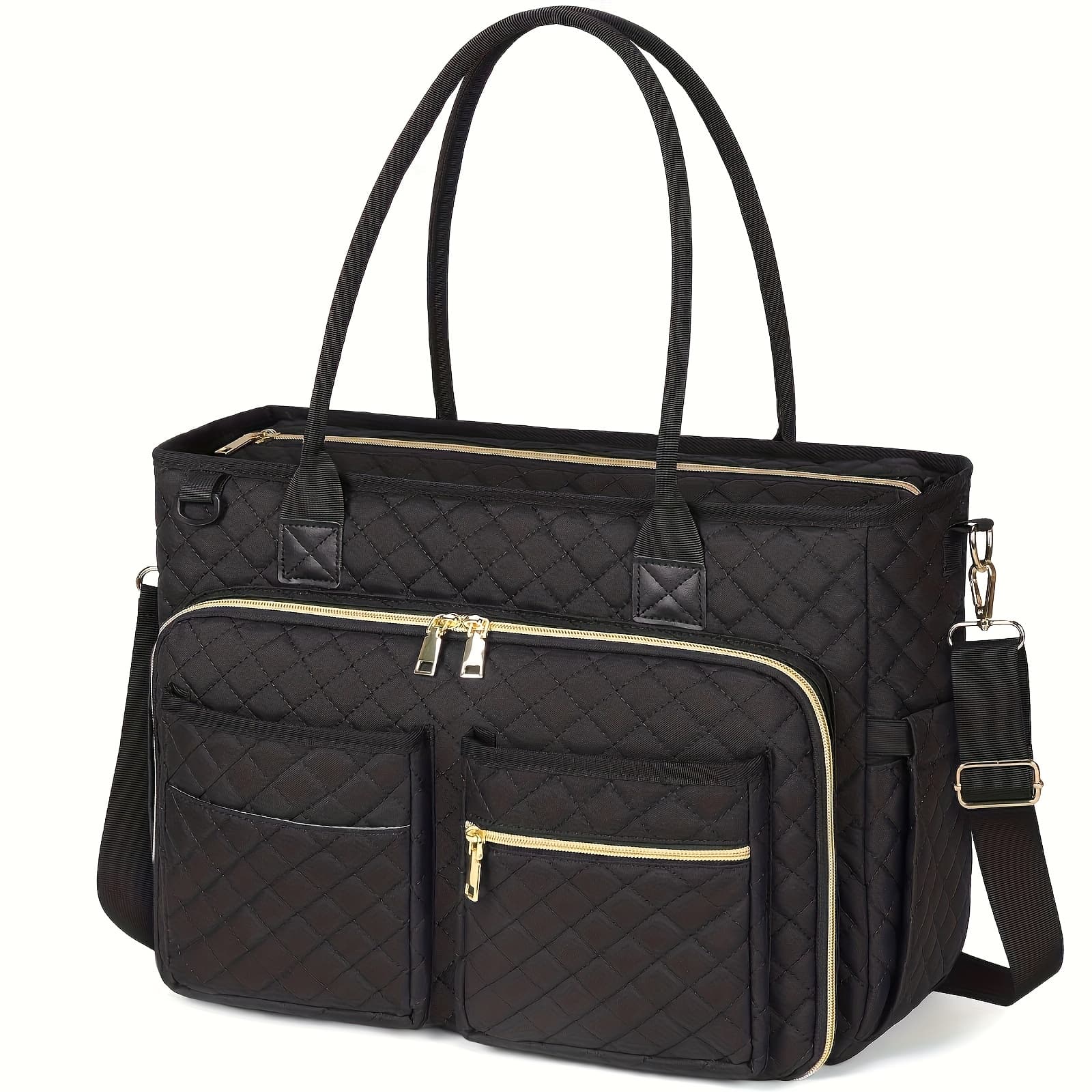 TEMU Teacher's Tote 15.6-inch Laptop Bag (women's) Work Bag Laptop Tote Bag Professional Computer Crossbody With Insulated Pouch Laptop Briefcase For Office, College, Nursing