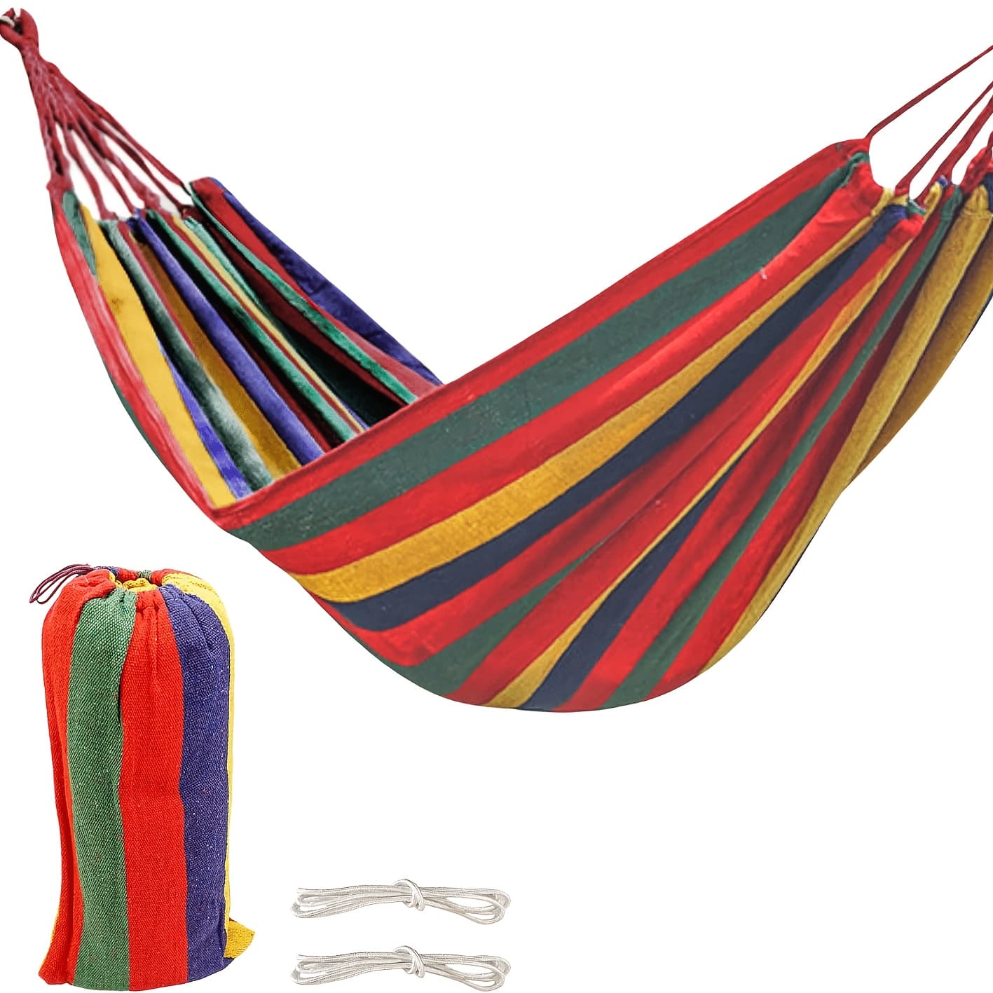 TEMU Hammock Portable Camping Hammocks For Hanging Sturdy Garden Comfortable Fabric Hammock With Tree Straps Up To 330lbs With Travel Bag For Camping Outdoor/indoor Patio Backyard The Store