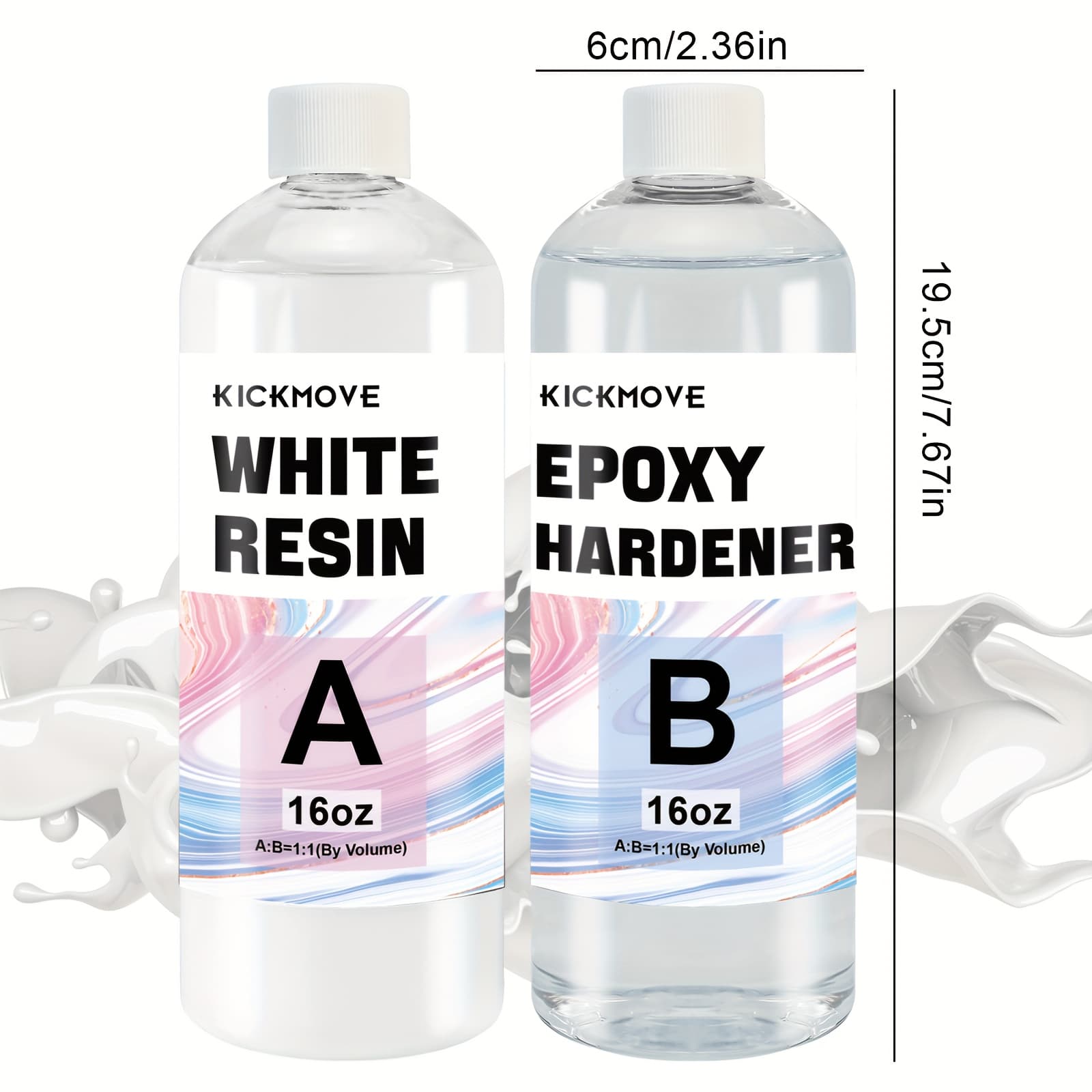 TEMU White Epoxy Resin, 32oz Bubble-free And High-gloss Epoxy Kit, Resin And Hardener For Art Crafts, Jewelry Making, Wall Clock