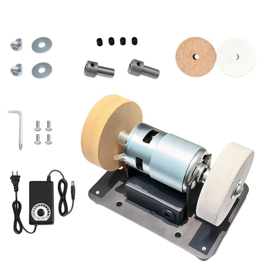 TEMU Mini Electric Drum Sander, Knife Sharpener, Portable Grinder, Variable Speed - Compact Knife Grinding And Polishing Machine, Suitable For Knife Sharpening, Woodworking And Metal , Handicrafts