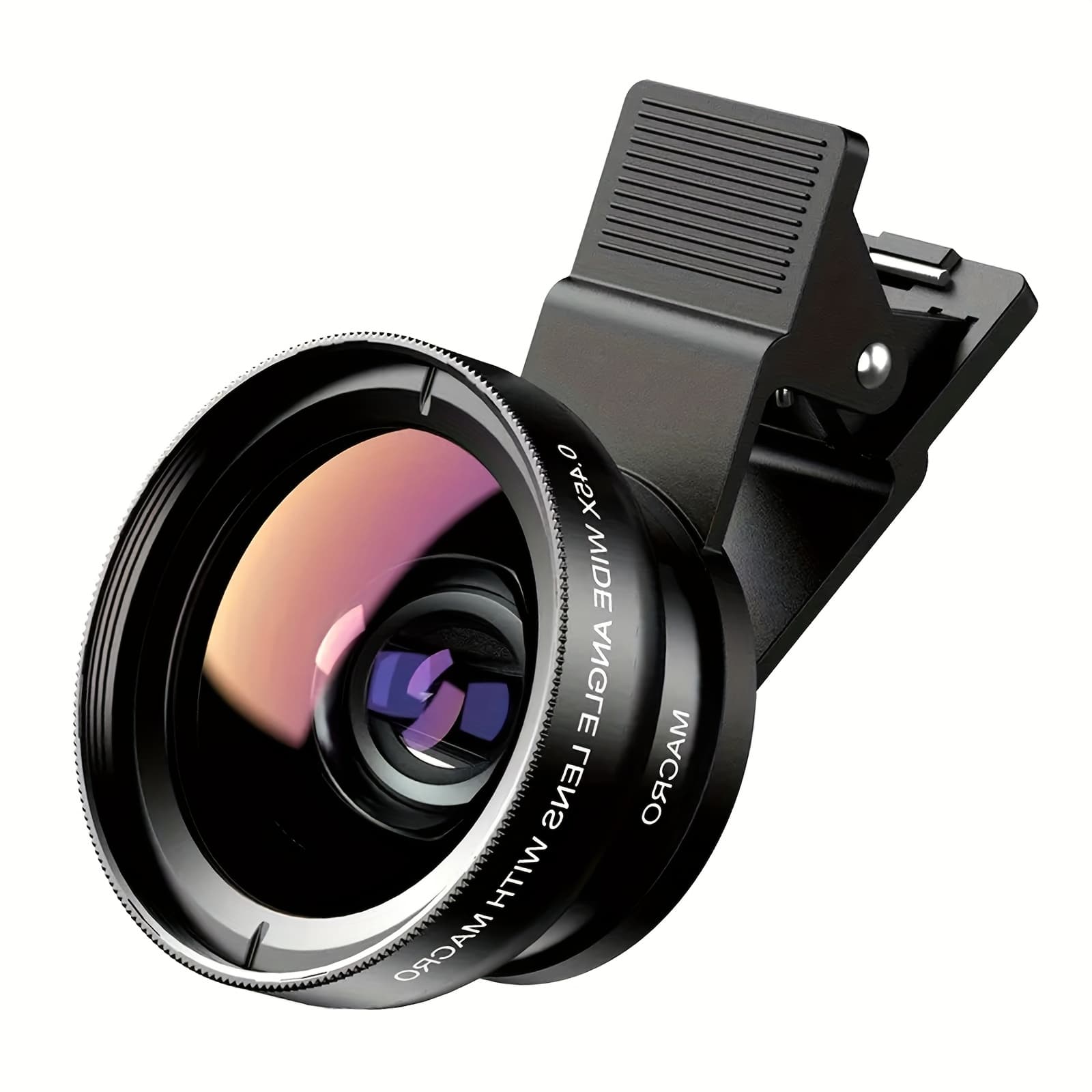 TEMU Mobile Phone Camera Lens Dual-function Clip-on Lens Kit, Including A 0.45x High-definition 37mm Wide-angle Lens And A 12.5x Ultra-macro Lens Set.