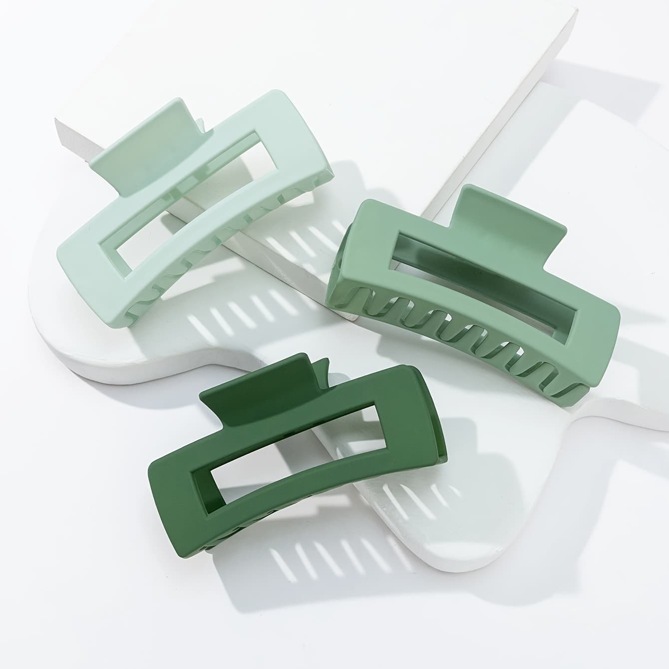 TEMU 3pcs Green Hair Claw Clips