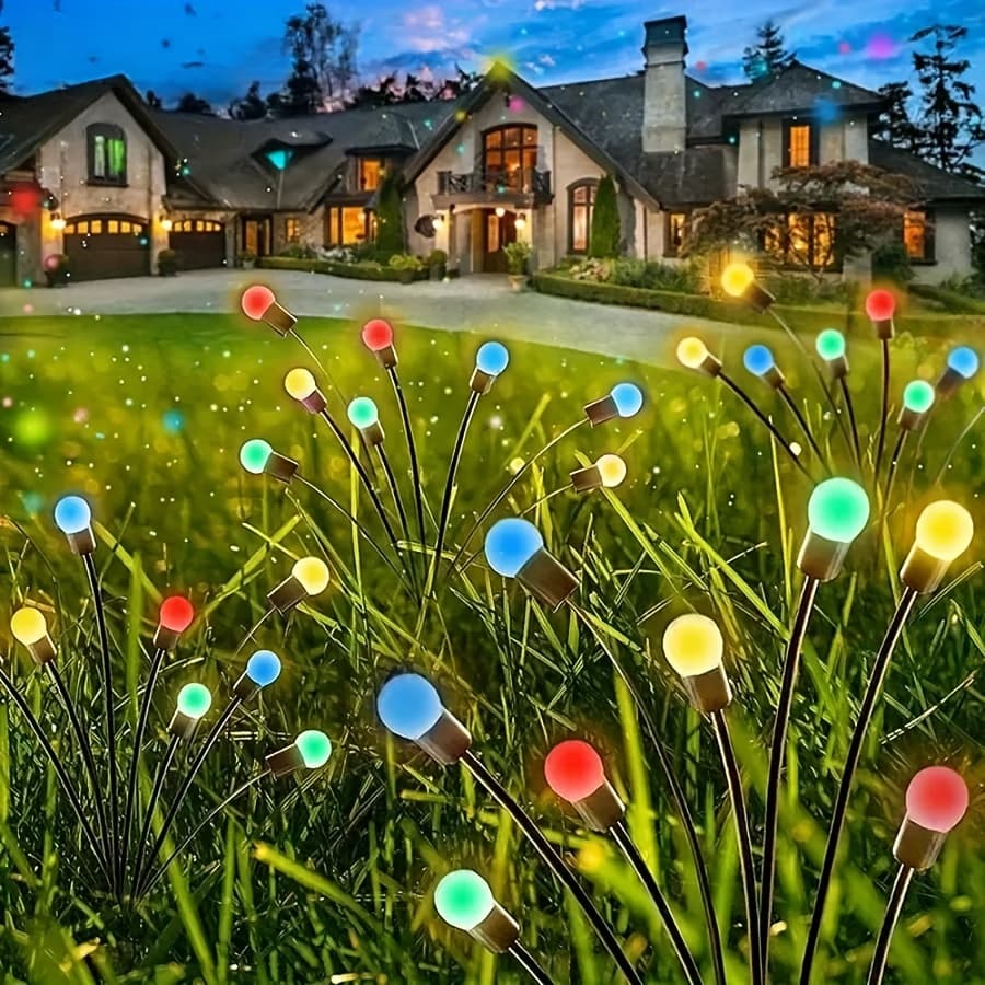 TEMU Solar Lights, 8/12led Solar Lights - 8 Lighting Solar Swaying Light For Patio Decor Decoration Camping Christmas