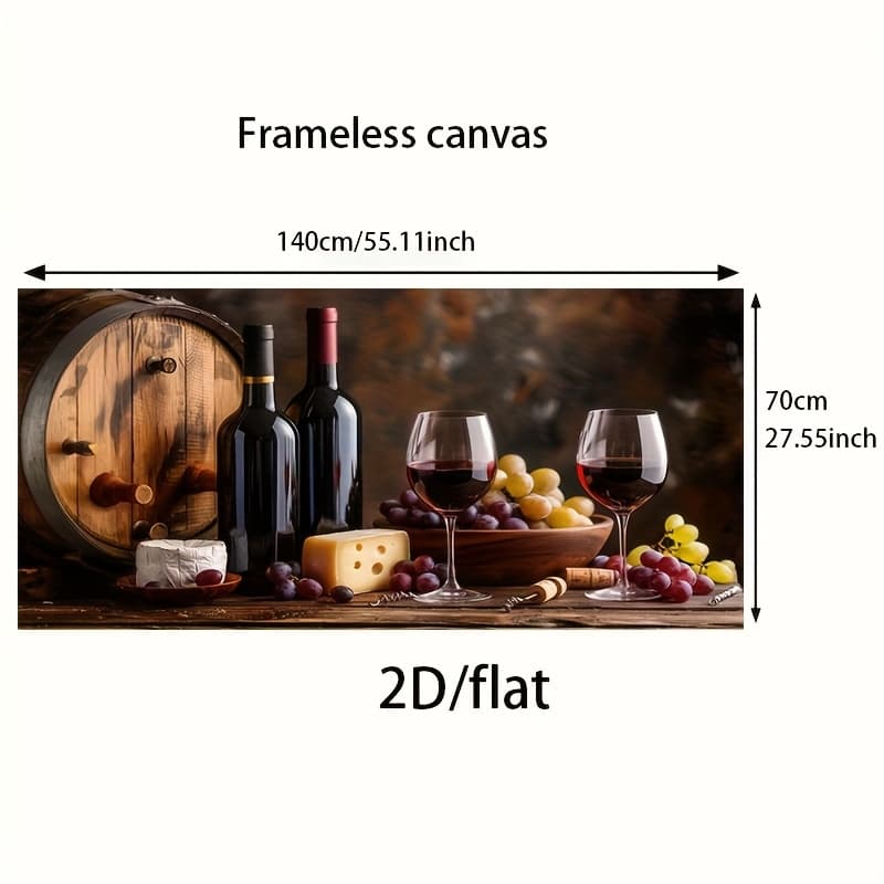 TEMU 2d/flat 1pc 27.55inch*55.11inch/ 70cm*140cm Frameless Modern Wooden Wall Canvas Painting Art For Living Room Modern Canvas Poster For Bedroom And Living Room Decoration Cuadros No Frame