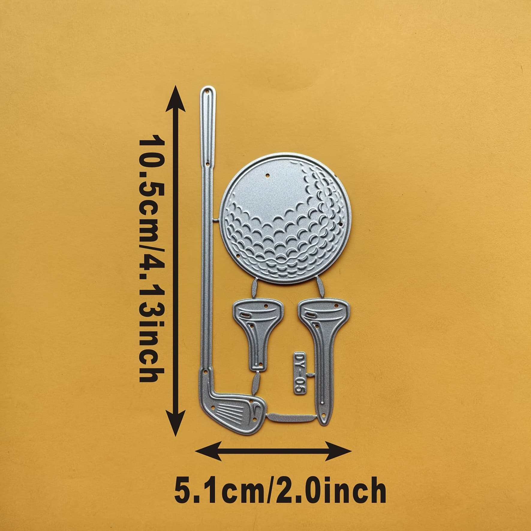 TEMU 1pc Metal Cutting Mold Template, Cutting Mold For Paper Card Making, Diy Card Album Craft, Golf Equipment Collection: Ball, Pole And Ball Seat Craft, Metal Cutting Mold