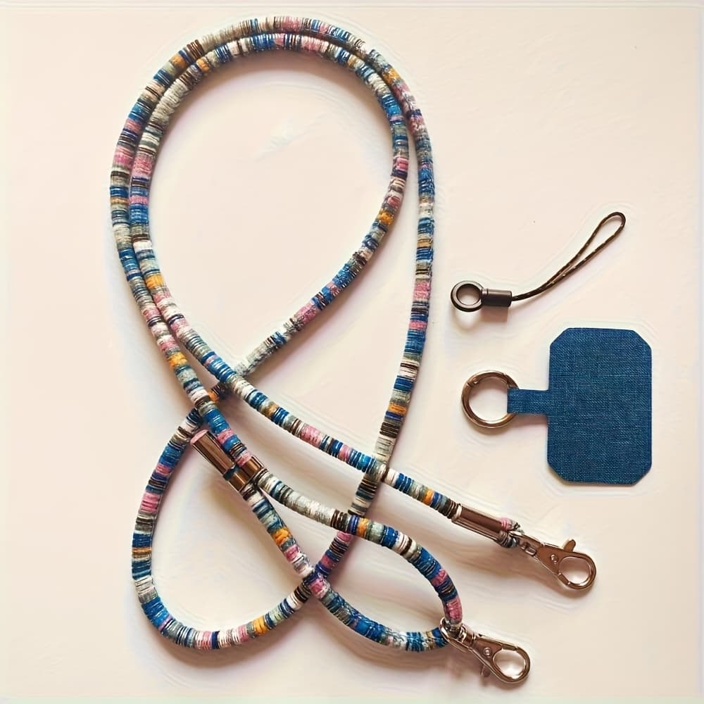 TEMU Multicolor Lanyard, Ethnic Style Suitable For Hanging Bags, Phones, Earphones, Etc., For Decoration And Gifts, Party Gift Accessories, Etc