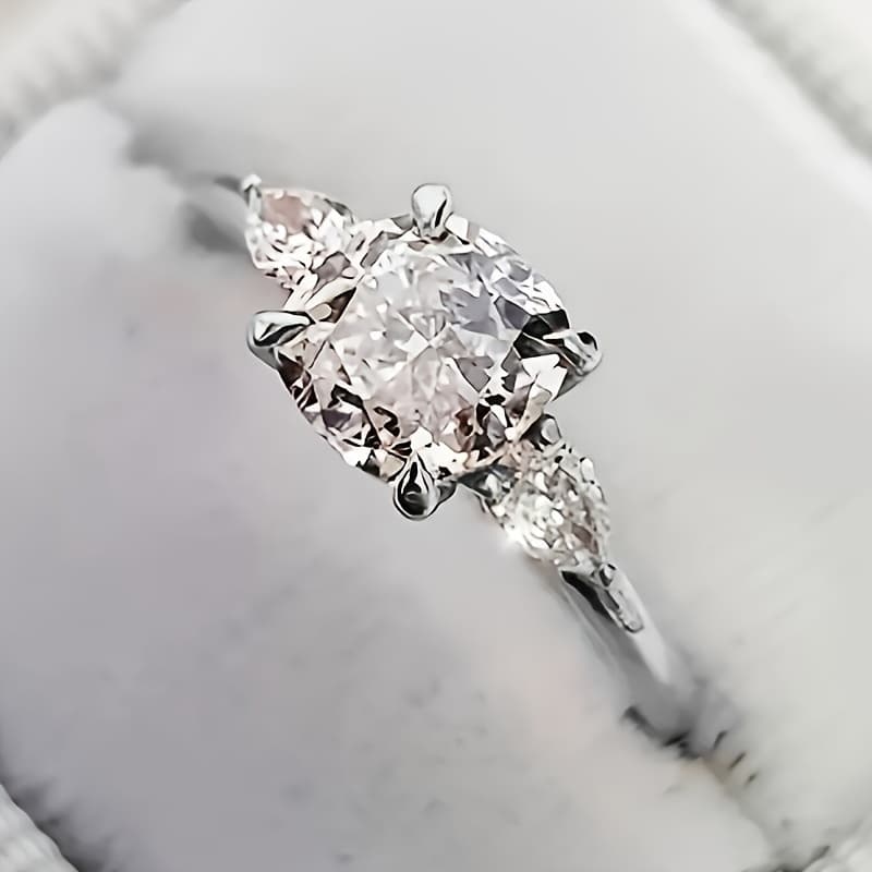 TEMU A Lady's Engagement Ring With Elegant And Stylish 4-prong Setting, Featuring Synthetic Zirconia. , Jewelry For Valentine's Day, And As A High-end Gift To . In Multiple Colors.