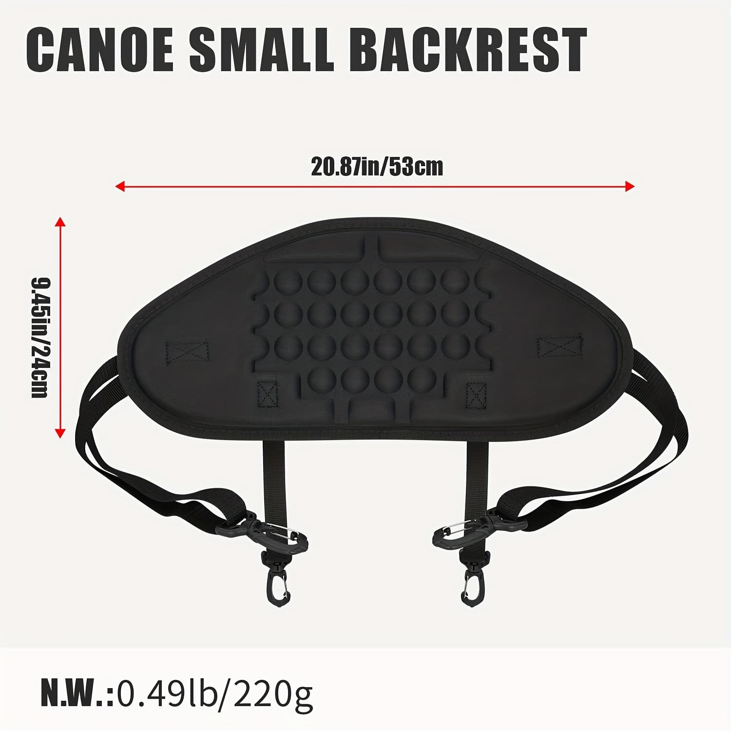 TEMU Koetsu Kayak Backrest With 4 Fixing Buckles Support Seat For Kayaks And Paddle Boards