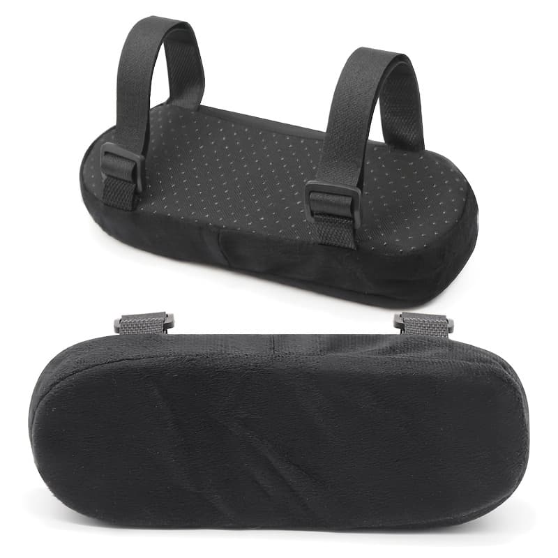 TEMU 2pcs Ergonomic Memory Foam Office Chair Armrest Cushions With Elbow Support, Breathable Mesh & Durable Plastic Frame For Desk Chairs