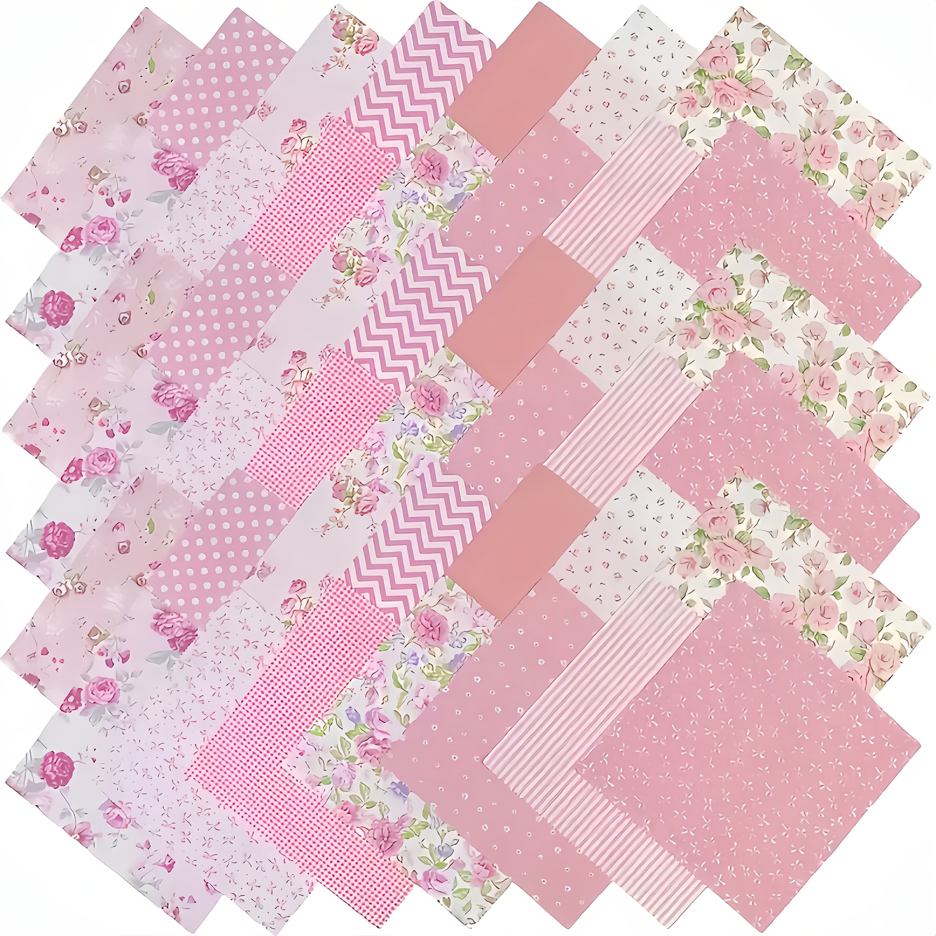 TEMU 42pcs Of 12.7*12.7cm High-quality Handmade Fabric, Suitable For , Diy Sewing, Scrapbooking, Holiday Gifts, And Floral Designs