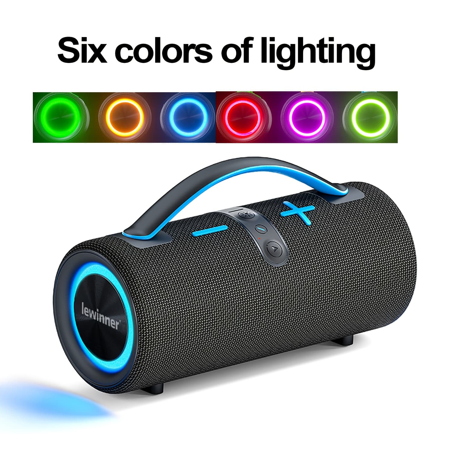 TEMU Lewinner Portable Wireless Speaker, Outdoor Speaker, 60w Subwoofer, Loud Speaker, 7 Of Rgb Ambient Light, Long , Suitable For Family Outdoor Parties